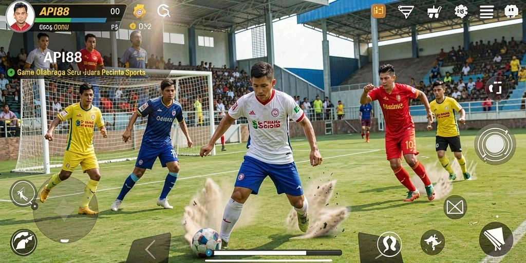 Screenshot utama API88 menampilkan gameplay olahraga yang mendebarkan.