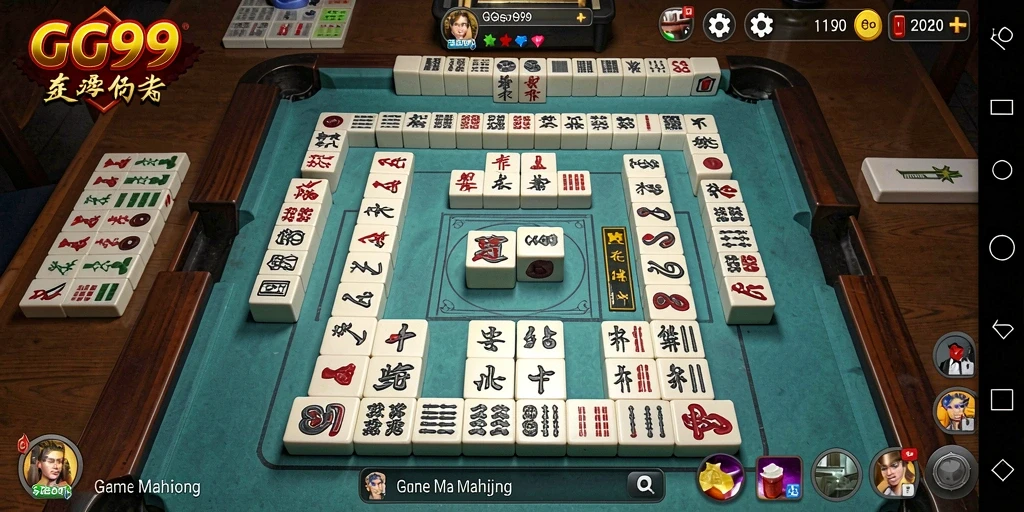 Tampilan gameplay seru di GG99 dengan berbagai ubin Mahjong.