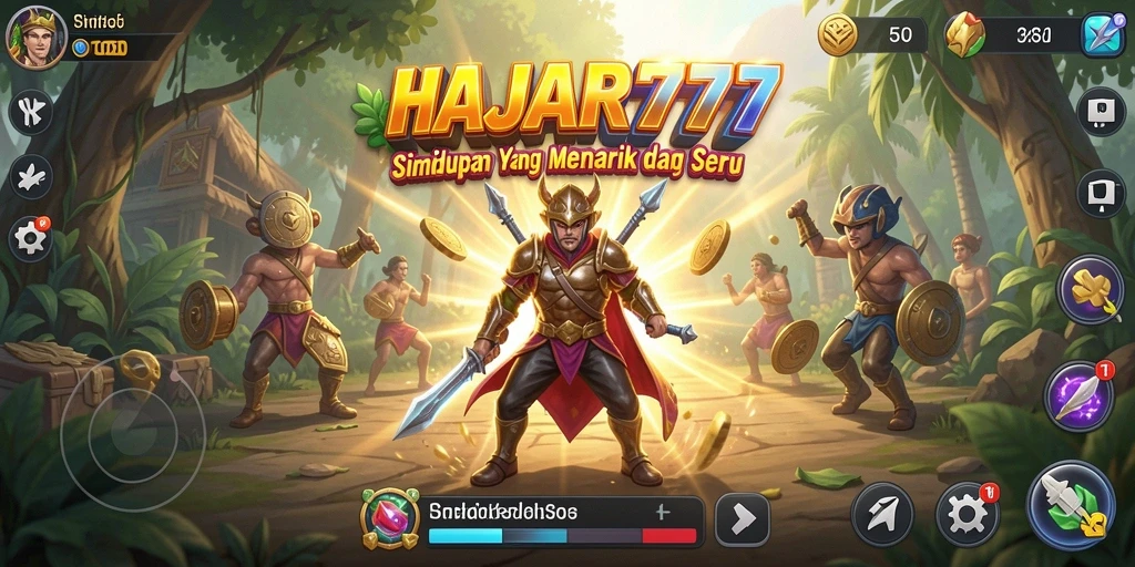 Screenshot gameplay menampilkan aktivitas seru dalam <strong>HAJAR777</strong>.