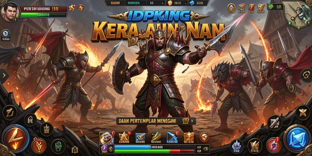Gameplay seru dalam IDPKING yang menampilkan pertahanan strategis.
