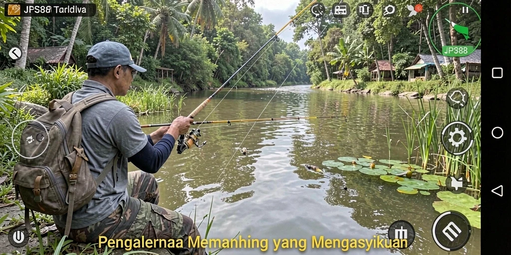 Gameplay JPS88 yang seru dengan aksi memancing.