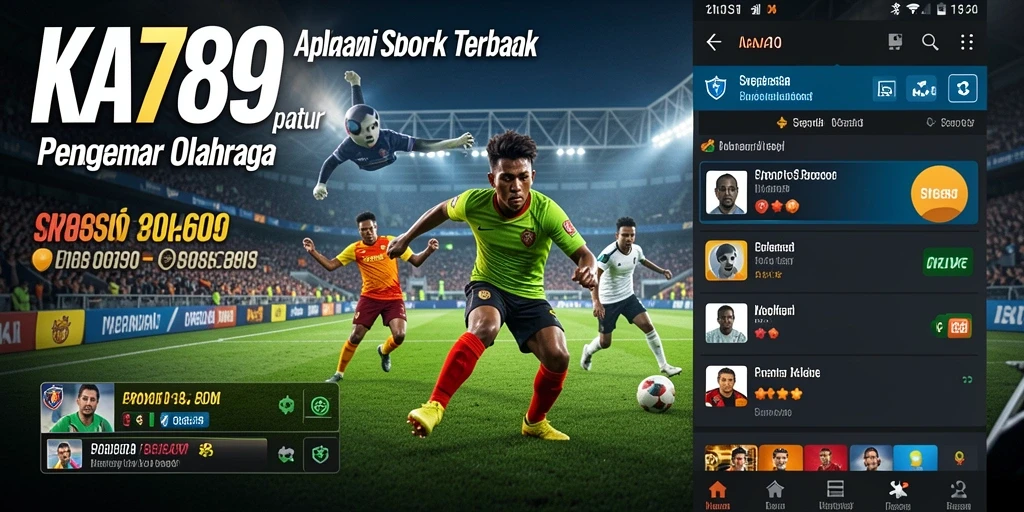 Screenshot KA789 menampilkan antarmuka pengguna yang menarik dan informatif untuk taruhan olahraga.