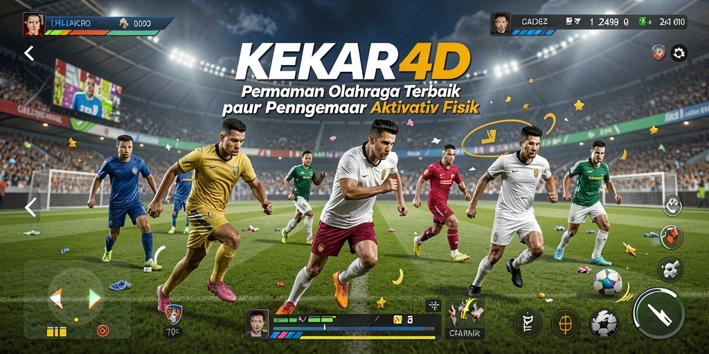 Screenshot utama KEKAR4D menampilkan aksi seru dalam permainan olahraga.