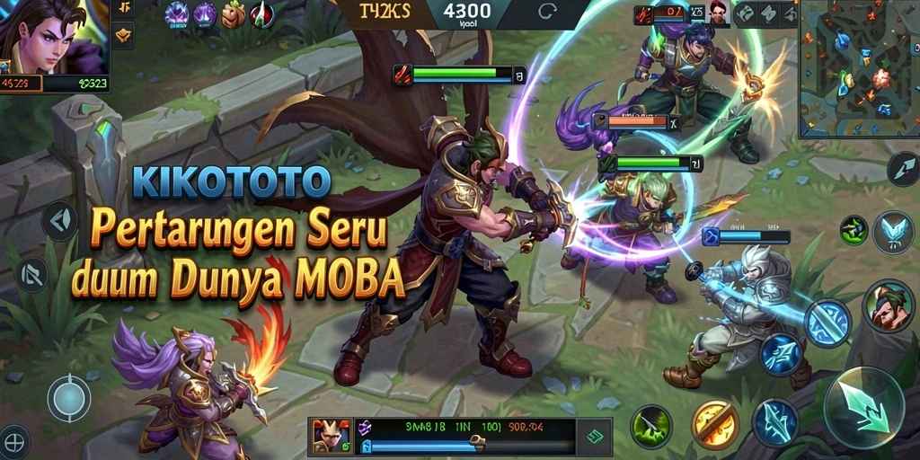 Gameplay seru KIKOTOTO dengan pertarungan intens.