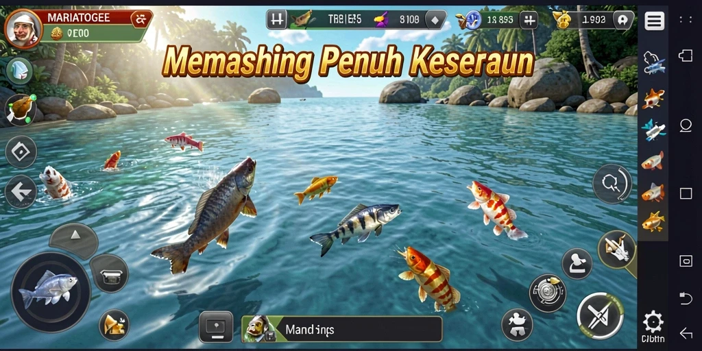 Tangkapan ikan berwarna-warni di MARIATOGEL.