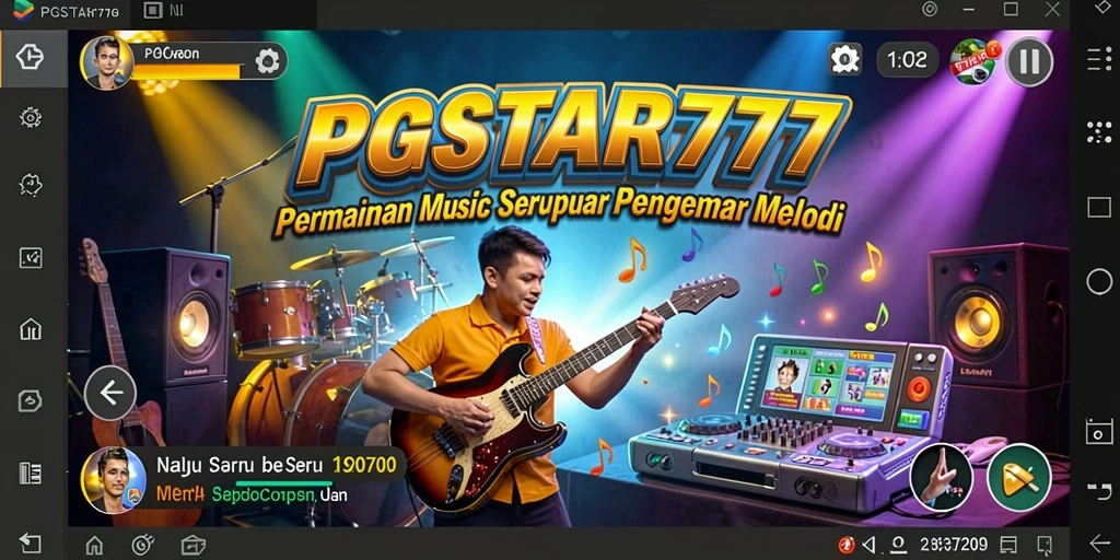 Screenshot PGSTAR777 menampilkan gameplay musik yang seru dan interaktif.