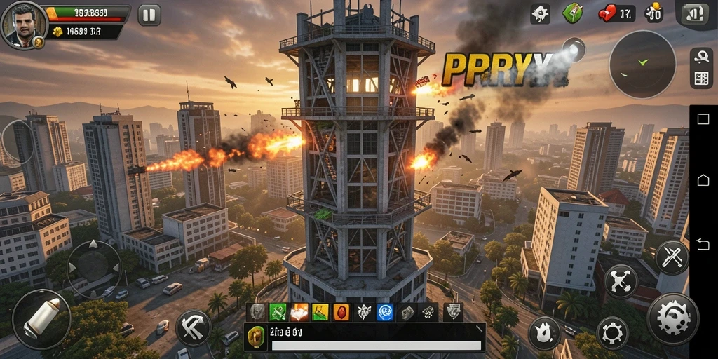 Tampilan gameplay PPRRYY dalam Tower Defense yang seru.