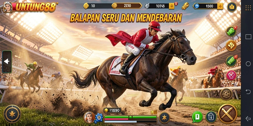 Gameplay balapan yang mendebarkan dan penuh aksi.