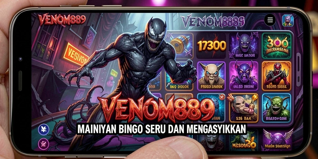 Tampilan gameplay Bingo menarik dan penuh warna di VENOM889.